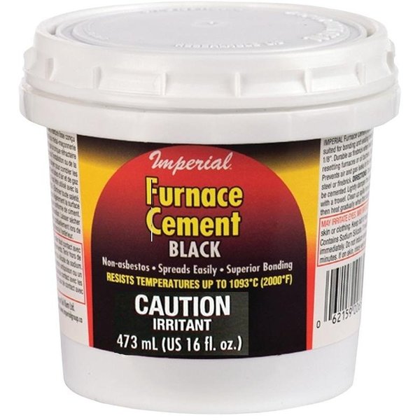 Imperial Furnace Cement, Paste, Black, 16 oz Tub KK0295-A